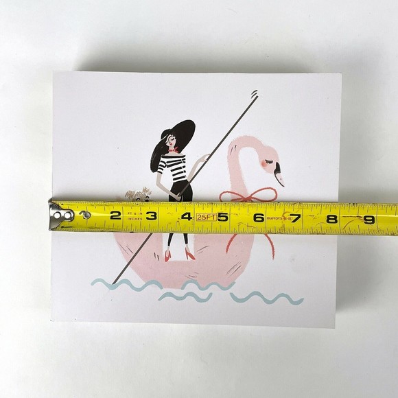 Woman On Swan Gondola Dog 8" x 7" Hobby Lobby Wall Decor Road Trip 21 Collection - Picture 5 of 5